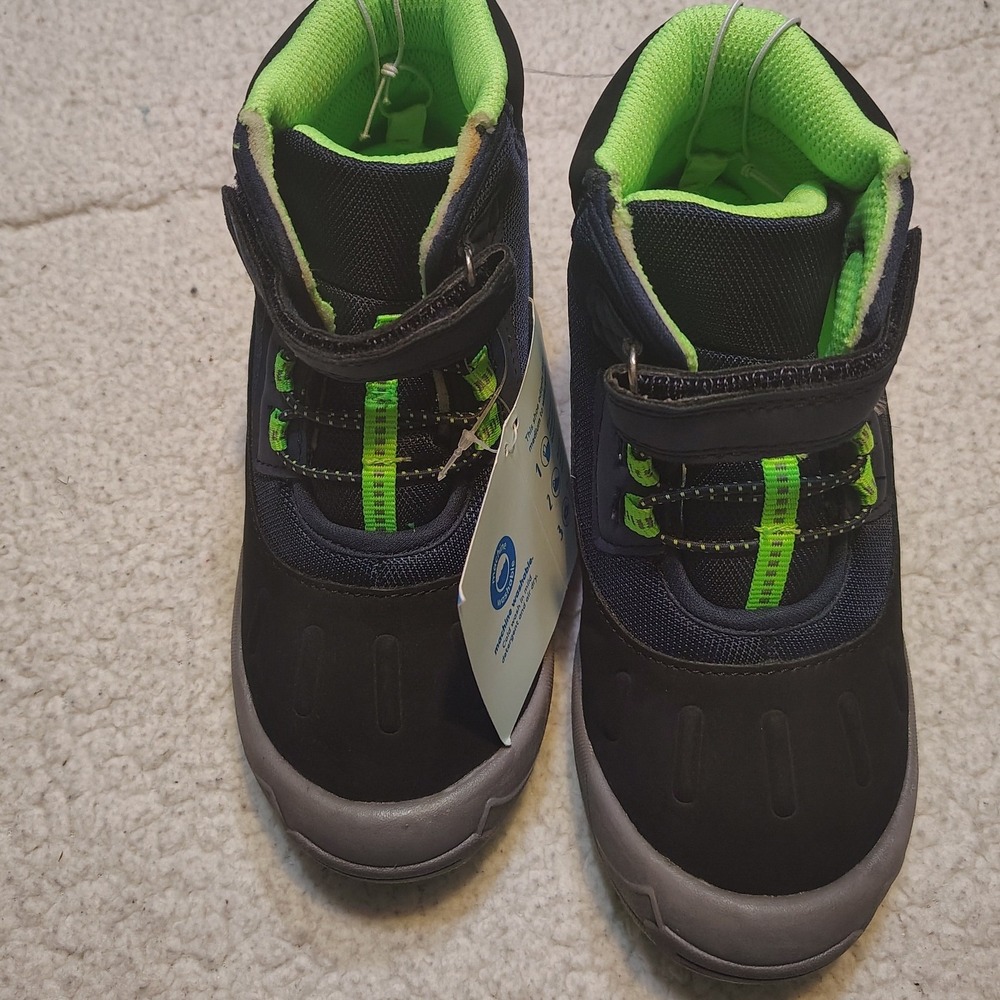 Stride Rite Nebraska Sneaker Boots Kids 13M Navy Green NEW Machine Washable Wide